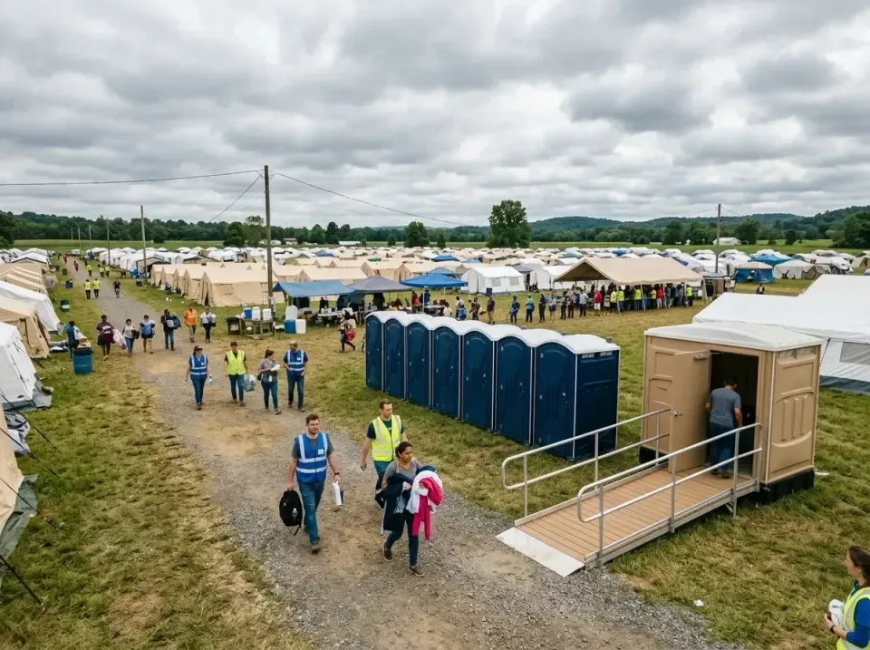 disaster-relief-camp-restrooms-010 — frequently asked questions, Dumpster & Portable Bathrooms Rental in Bel Air North, MD